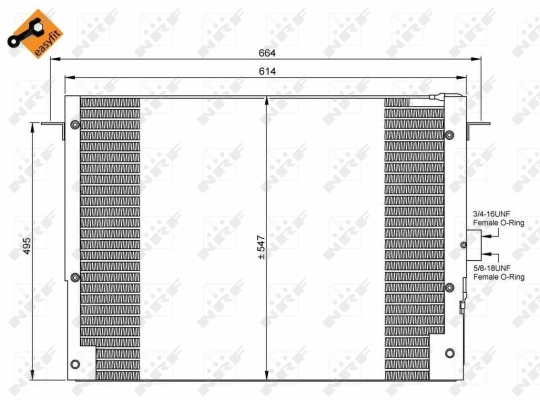 Condenseur, climatisation NRF 35657