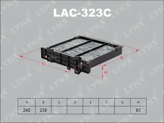 Filtre, air de l'habitacle LYNXAUTO LAC-323C