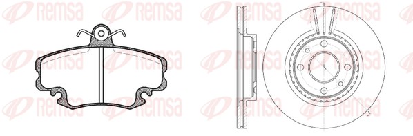 Kit de freins, frein à disques REMSA 8141.06
