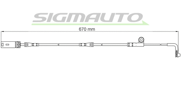 Contact d'avertissement, usure des plaquettes de frein SIGMAUTO WI0602