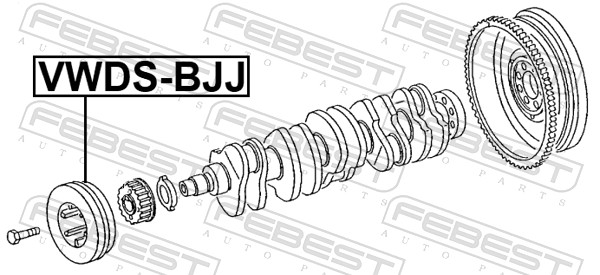 Poulie, vilebrequin FEBEST VWDS-BJJ
