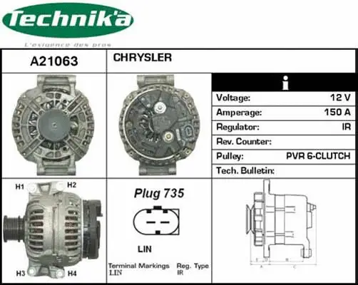 Alternateur Technika A21063