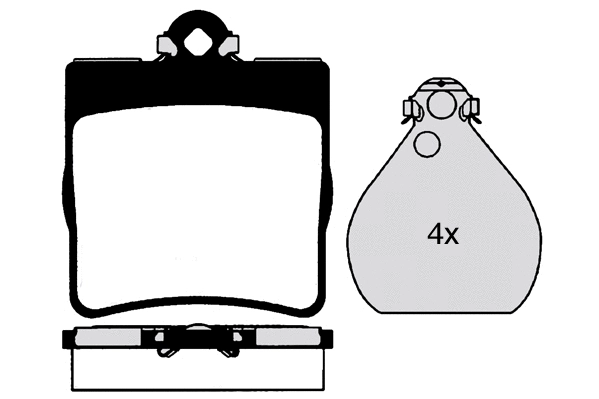 Kit de plaquettes de frein, frein à disque Technika 02072