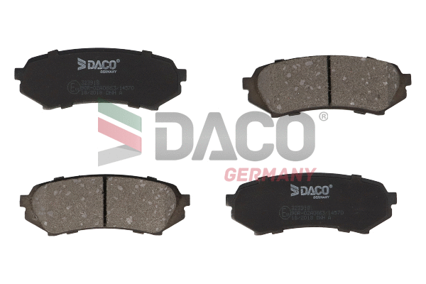 Kit de plaquettes de frein, frein à disque DACO Germany 323918