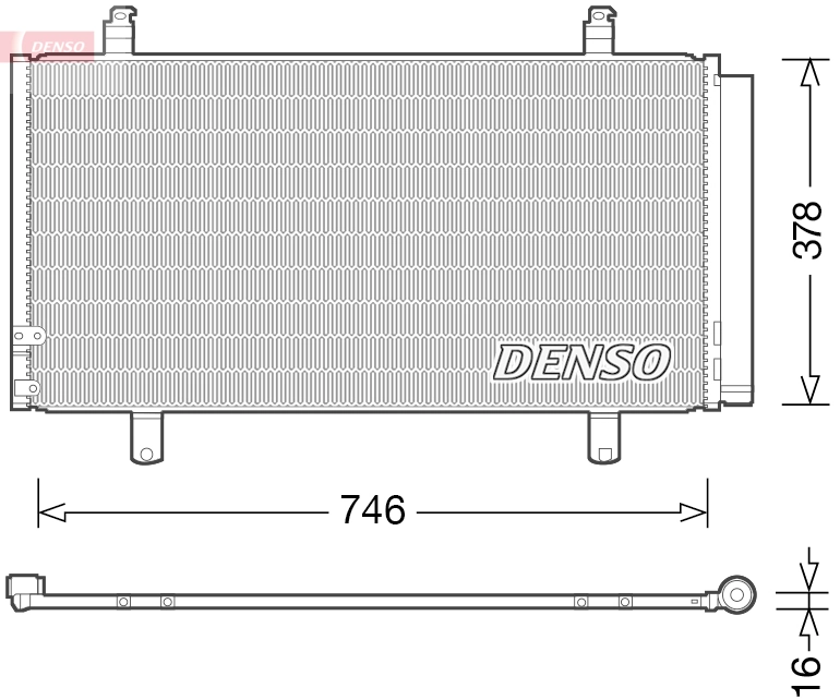 Condenseur, climatisation DENSO DCN50048