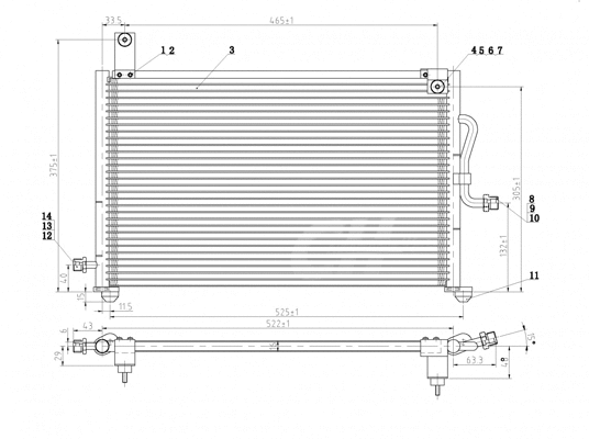 Condenseur, climatisation HART 606 064