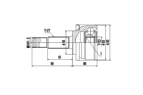 Jeu de joints, arbre de transmission DYNAMATRIX DCV841018