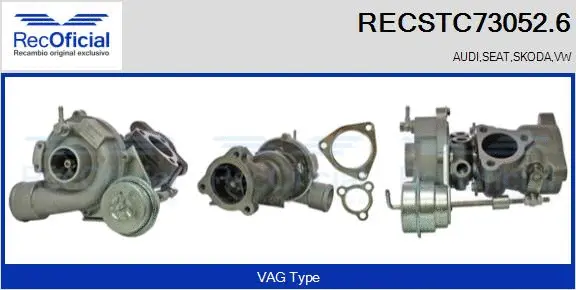 Turbocompresseur, suralimentation RECOFICIAL RECSTC73052.6