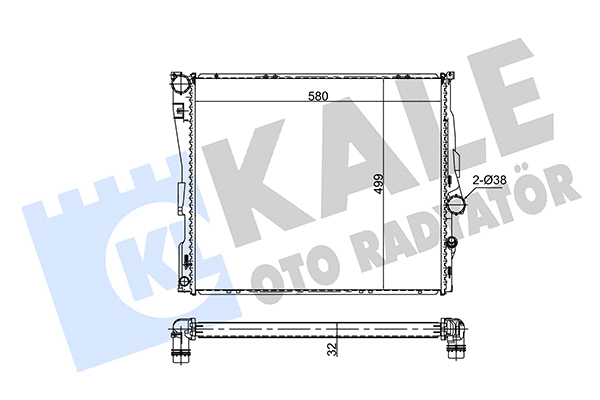 Radiateur, refroidissement du moteur KALE OTO RADYATÖR 354255
