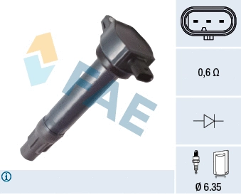 Bobine d'allumage FAE 80380