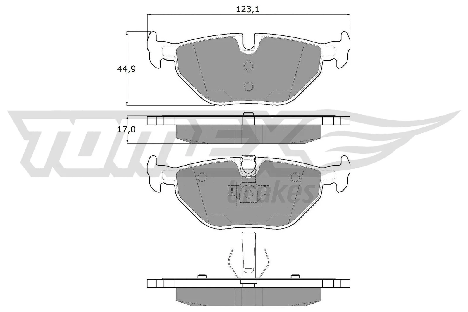 Kit de plaquettes de frein, frein à disque TOMEX Brakes TX 13-17