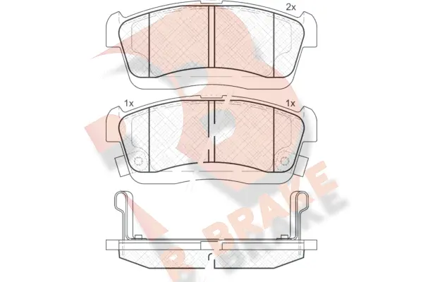 Kit de plaquettes de frein, frein à disque R BRAKE RB1872