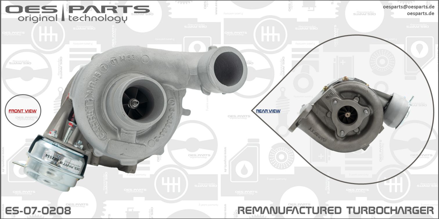 Turbocompresseur, suralimentation OES PARTS ES-07-0208