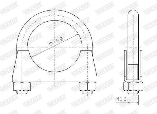 Pièce de serrage, échappement WALKER 82346