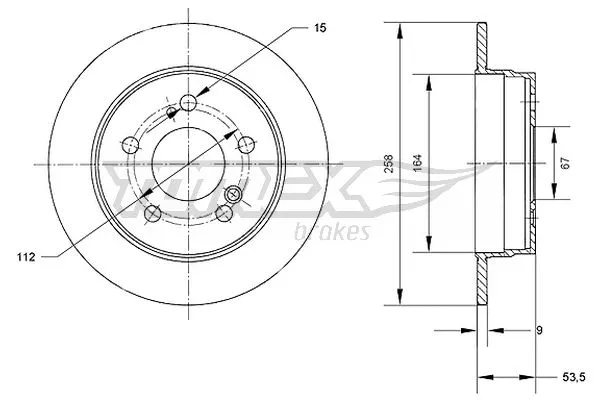 Disque de frein TOMEX Brakes TX 71-01