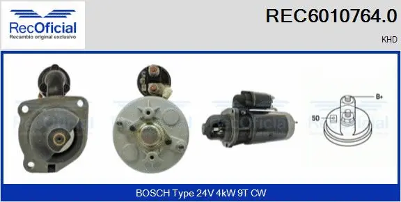 Démarreur RECOFICIAL REC6010764.0