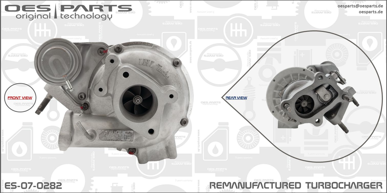 Turbocompresseur, suralimentation OES PARTS ES-07-0282