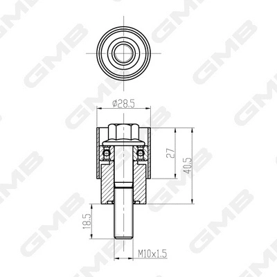 Poulie renvoi/transmission, courroie crantée GMB Oceania GTC1390