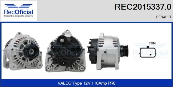 Alternateur RECOFICIAL REC2015337.0
