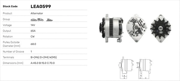 Alternateur LUSA LEA0599
