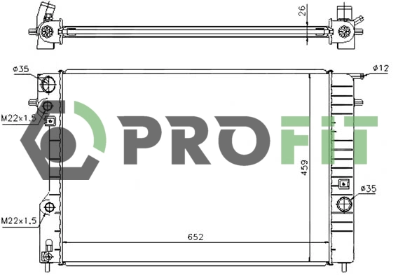 Radiateur, refroidissement du moteur PROFIT 1740-0371