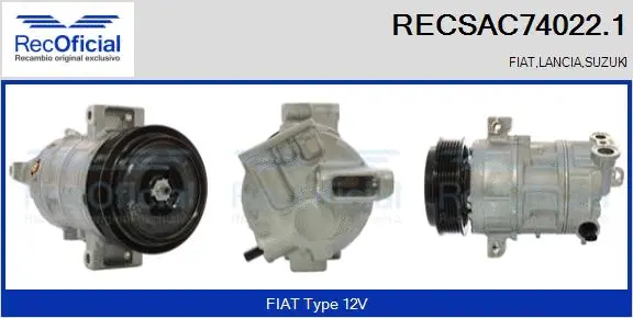 Compresseur, climatisation RECOFICIAL RECSAC74022.1