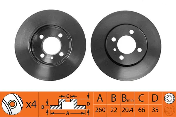 Disque de frein SB BR32104T