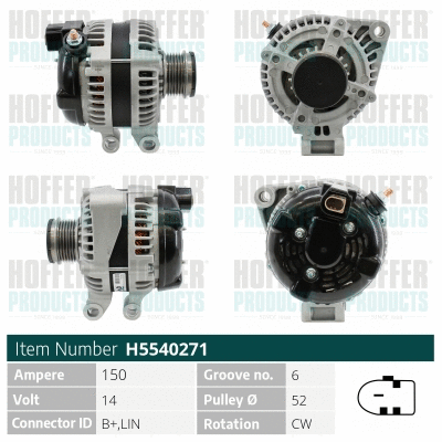 Alternateur HOFFER H5540271