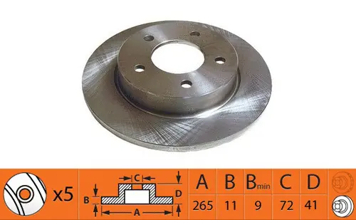 Disque de frein SB BR25113