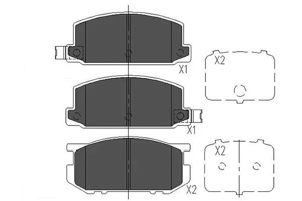 Kit de plaquettes de frein, frein à disque KAVO PARTS KBP-8006
