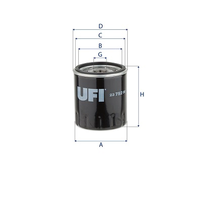 Filtre à huile UFI 23.752.00