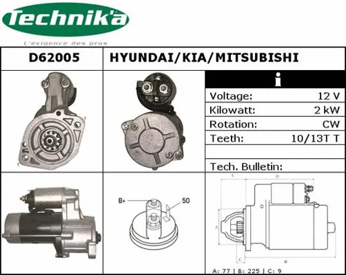Démarreur Technika D62005