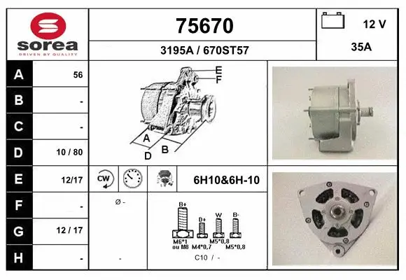 Alternateur EAI 75670