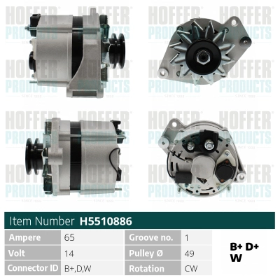 Alternateur HOFFER H5510886