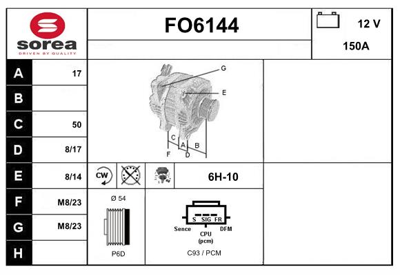 Alternateur SERA FO6144
