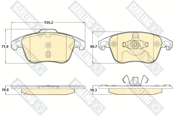 Kit de plaquettes de frein, frein à disque GIRLING 6120252