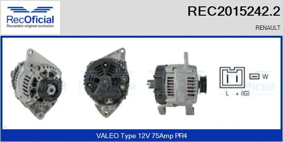 Alternateur RECOFICIAL REC2015242.2