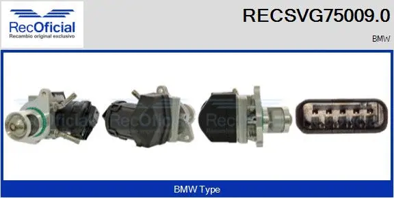 Vanne EGR RECOFICIAL RECSVG75009.0