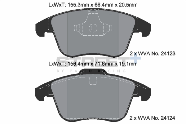 Kit de plaquettes de frein, frein à disque PAGID Racing T8056SP2001