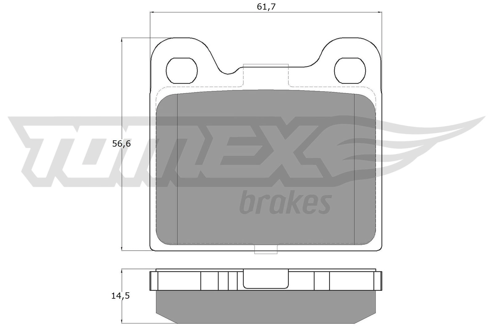 Kit de plaquettes de frein, frein à disque TOMEX Brakes TX 15-06