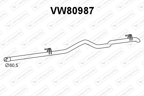 Tuyau d'échappement VENEPORTE VW80987