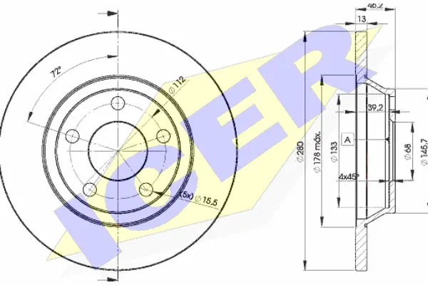 Disque de frein ICER 78BD4064-2