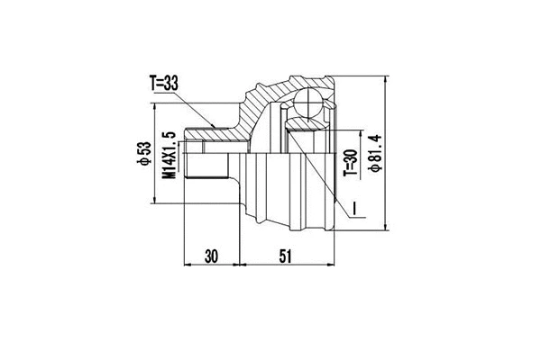 Jeu de joints, arbre de transmission DYNAMATRIX DCV803008