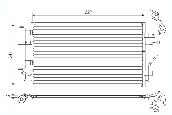 Condenseur, climatisation VALEO 822632