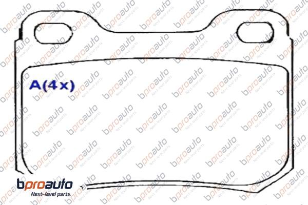 Kit de plaquettes de frein, frein à disque BPROAUTO 1BP30859AA