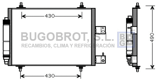 Condenseur, climatisation BUGOBROT 62-CN5213