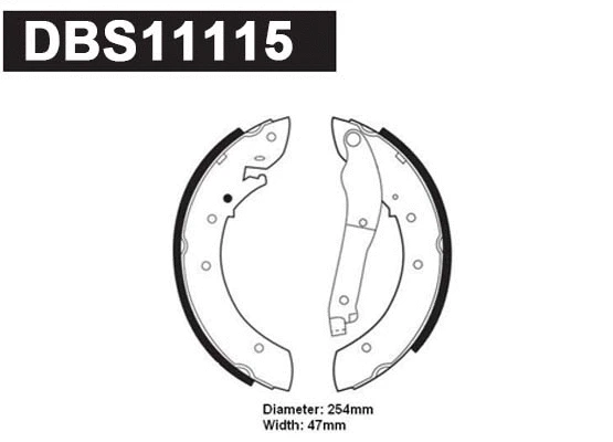 Jeu de mâchoires de frein DANAHER DBS11115
