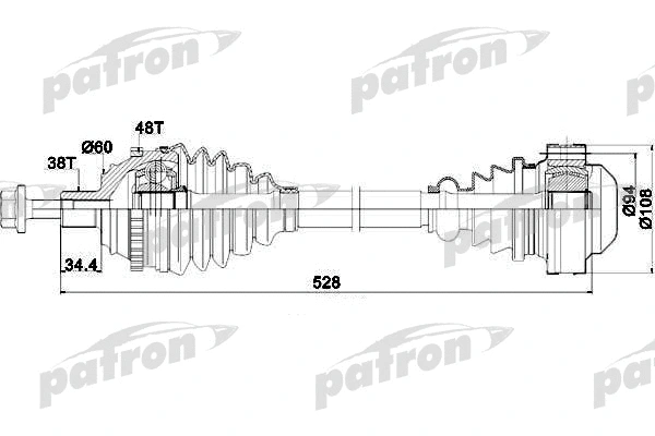 Arbre de transmission PATRON PDS0028