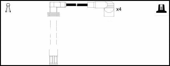 Kit de câbles d'allumage LEMARK HOES767