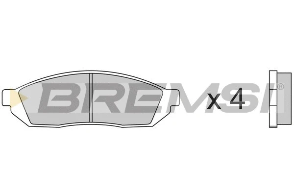 Kit de plaquettes de frein, frein à disque BREMSI BP2176